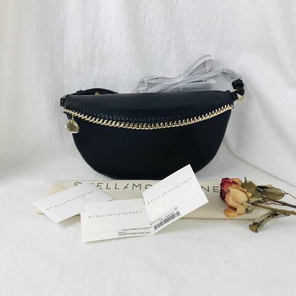NEW Stella Mccartney Frayme crossbody bag In Black - Picture 1 of 11